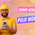 Homem feliz ao saber como achar Instagram pelo número