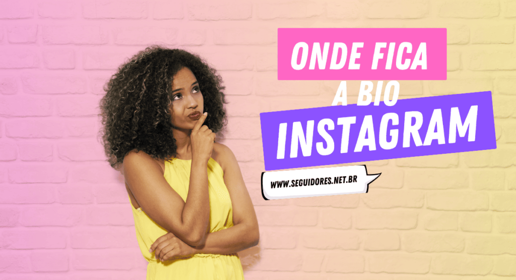 Mulher pensando em onde fica a bio do instagram e como edita-la