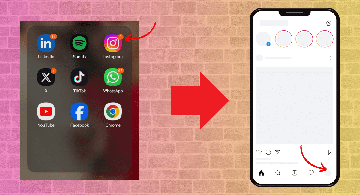 Primeiro passo para saber onde fica a bio do Instagram e como editá-la