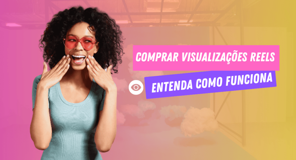 mulher impressionada ao comprar visualizações reels