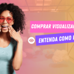 mulher impressionada ao comprar visualizações reels